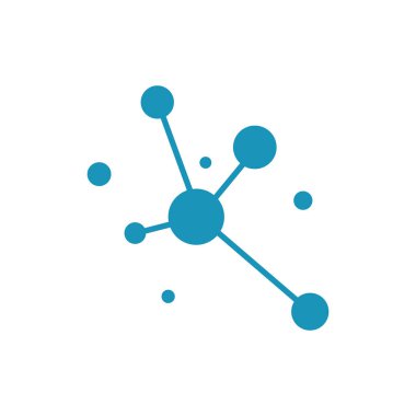 Molekül logo illüstrasyon vektör şablonu