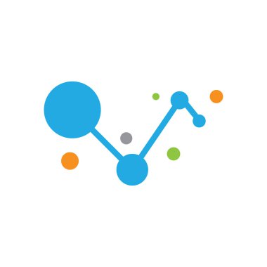 Molekül logo illüstrasyon vektör şablonu