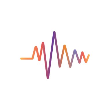 Soundwave Müzik ikonu vektör düz tasarım