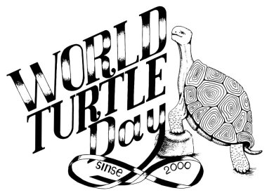 kaplumbağa çevre koruma monokrom illüstrasyon dünya günü