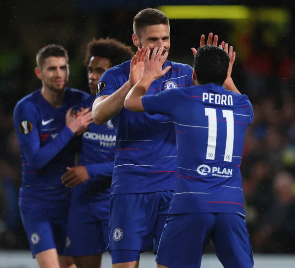 Chelsea v Dynamo Kyiv - UEFA Europa League Ronda de los 16: Primera Le — Foto de Stock