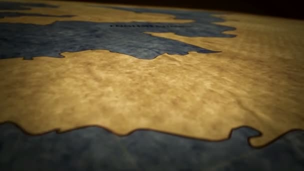 Londra Città Sulla Mappa Retrò Colore Seppia Vecchio Diagramma Atlante — Video Stock