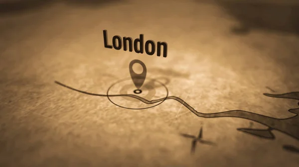 London sur la carte — Photo