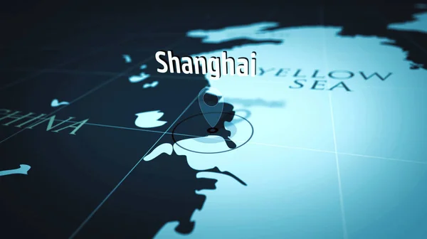 Shanghai on retro map