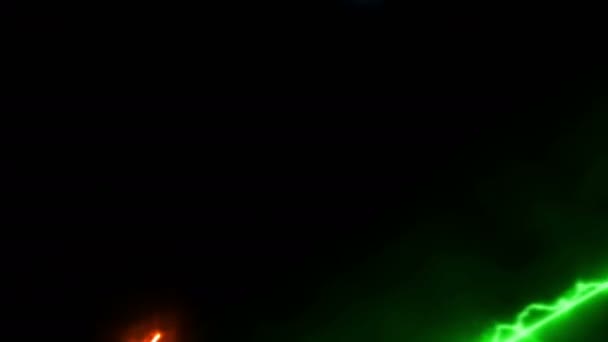 Динамическая Цветовая Линия Огня Летание Между Светящимися Волнами Движения Абстрактном — стоковое видео
