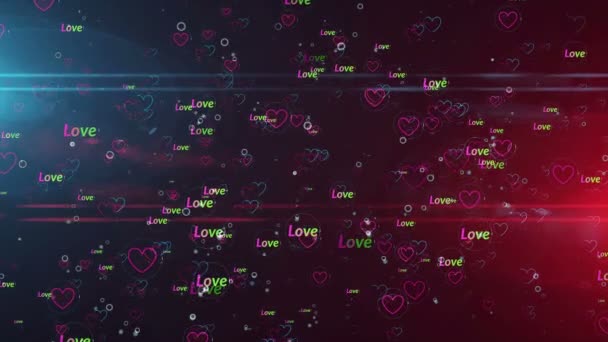 Amor Ciberespaço Romântico Cibernético Namoro Tecnologia Comunicação Conceito Abstrato Renderização — Vídeo de Stock