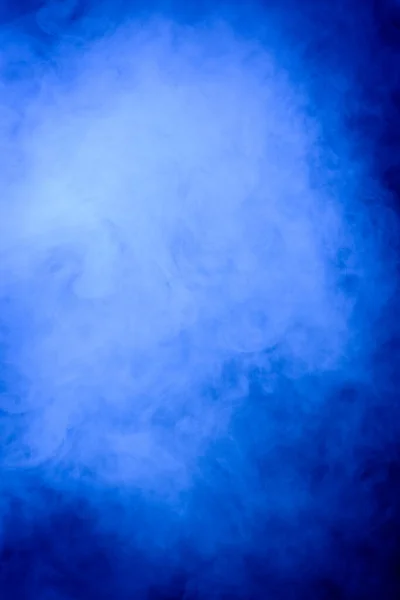 Niebieski Dym Czarnym Tle — Zdjęcie stockowe