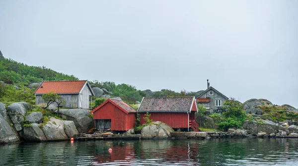 Holiday Houses Boat Houses Small Island — Stock Photo, Image