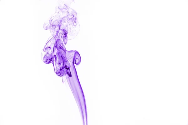Fumée Violette Sur Fond Blanc — Photo