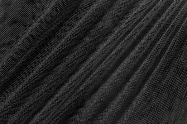 細かく織られた黒いメッシュのマクロ写真 — ストック写真
