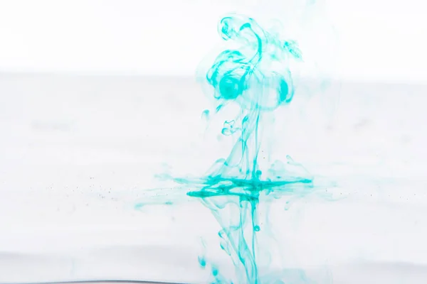 Zielony Kolorowy Kropla Wody Plusk Czystej Wodzie — Zdjęcie stockowe