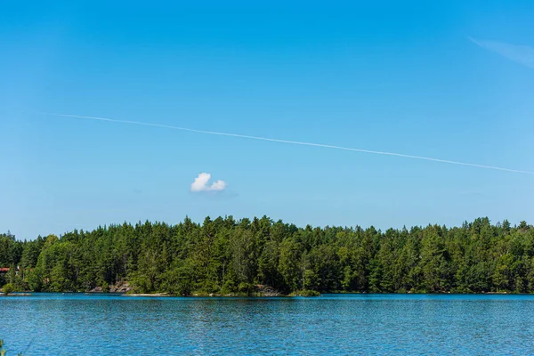 Pohled Malé Jezero Lese — Stock fotografie