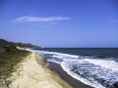 Kolombiya Tayrona Milli Parkı güzel doğal plaj