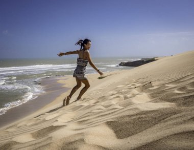 Kolombiya Punta Gallinas çölkumlarında güzel sahne