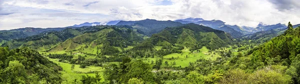 サレント、コロンビアのココラ渓谷の美しいパノラマ風景 — ストック写真