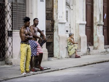 Havana, Küba. Kas 28, 2018 - eski Havana sokakta günlük yaşam