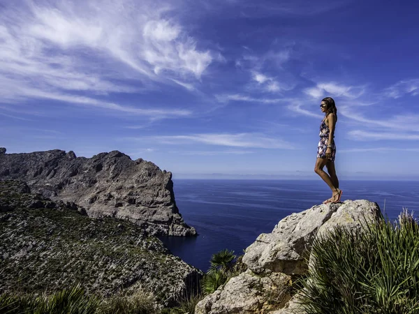 西班牙马略卡岛福门托角的美丽风景 图库图片