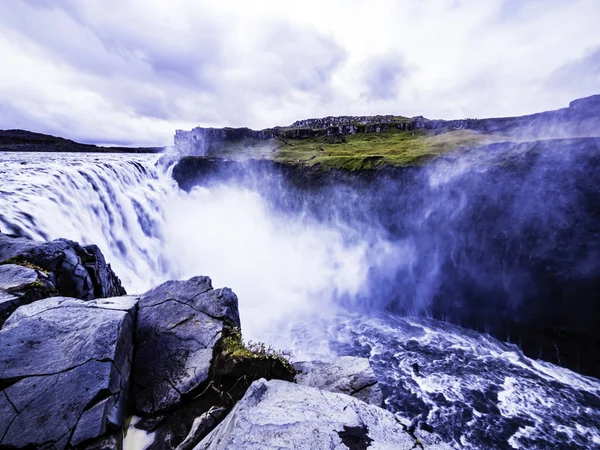 Paesaggio drammatico a Selfoss cascata nel nord dell'Islanda — Foto Stock