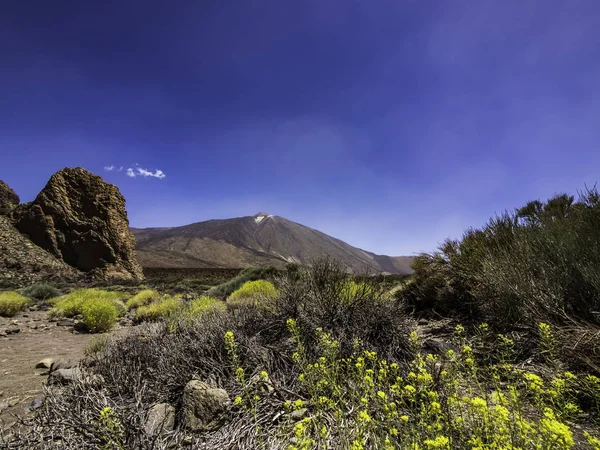 Piękny krajobraz parku Narodowego Teide na Teneryfie Wyspy Kanaryjskie Hiszpania — Zdjęcie stockowe