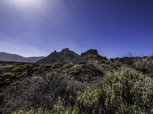 Bela paisagem panorâmica do Parque Nacional Teide em Tenerife Ilhas Canárias Espanha — Fotografia de Stock