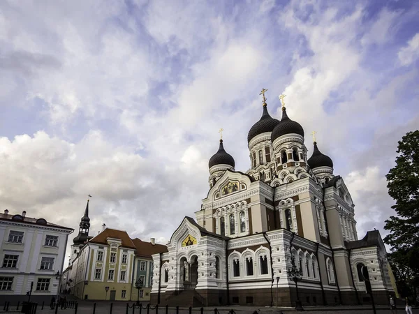 Tallinn eski şehir Alexander Nevsky Katedrali geniş açı sahne