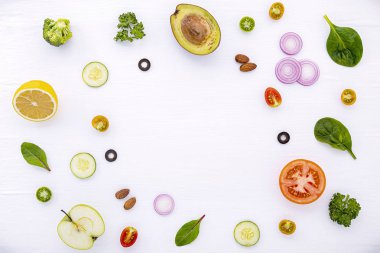 Salata, marul yaprakları, cucu çiğ maddeler ile Gıda desen