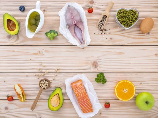 Ingredientes para la selección de alimentos saludables. El concepto de sanar — Foto de Stock