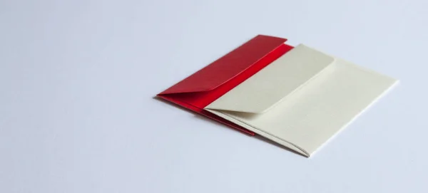 Colorful envelopes on white background. — Stock Photo, Image