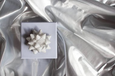 Gümüş Noel arka plan.