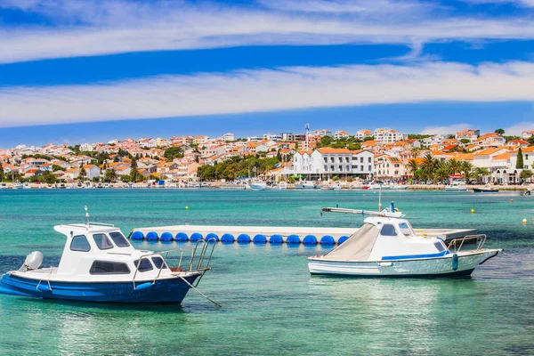 Croacia Vista Frente Mar Ciudad Novalja Isla Pag Barcos Puerto — Foto de Stock