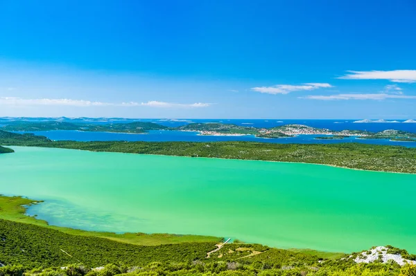 Paisagem Espetacular Mar Adriático Croácia Vista Panorâmica Parque Natural Ornitológico — Fotografia de Stock