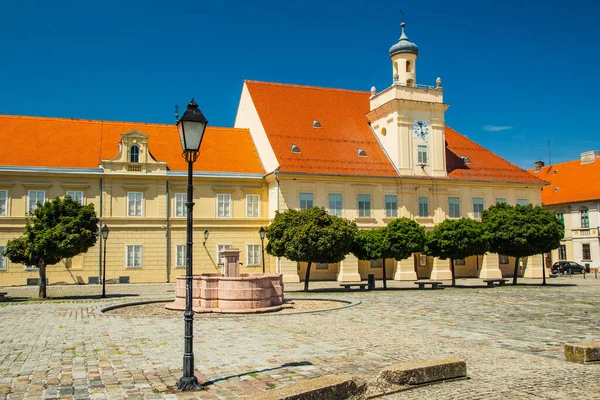 Place Sainte Trinité Tvrdja Vieille Ville Historique Osijek Croatie — Photo