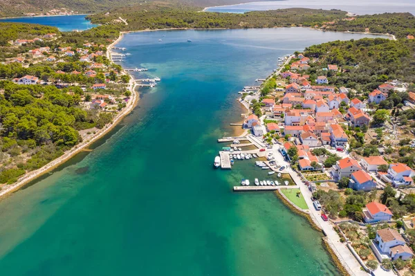 Cidade Veli Rat Ilha Dugi Otok Mar Adriático Croácia Vista — Fotografia de Stock