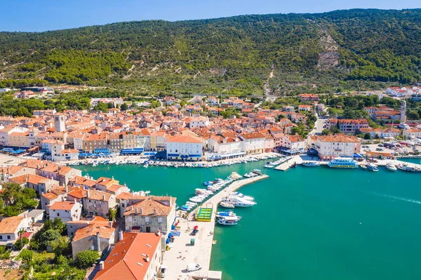 Vista Panorâmica Bela Cidade Cres Ilha Cres Mar Adriático Croácia — Fotografia de Stock