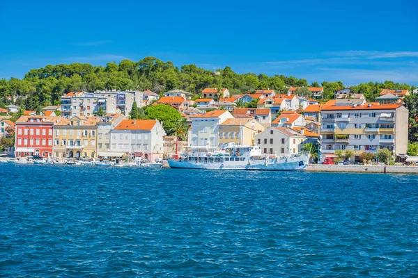 Frente Mar Barcos Ciudad Mali Losinj Isla Losinj Costa Adriática —  Fotos de Stock