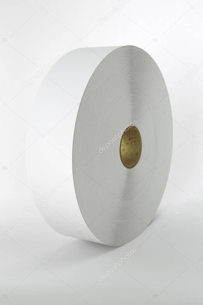 Paper roll isolated on withe no background printing