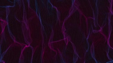 Digital abstract pink purple blue background technology particles motion loop background