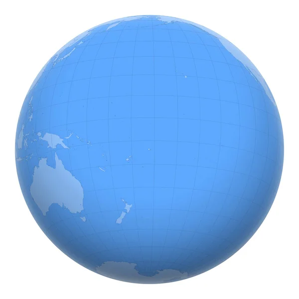 世界上的萨摩亚 地球的中心是萨摩亚独立国的所在地 西萨摩亚地图 包括与首都的层 — 图库矢量图片