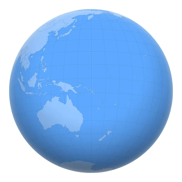 所罗门群岛在全球 地球的中心是所罗门群岛的位置 所罗门群岛地图 包括与首都的层 — 图库矢量图片