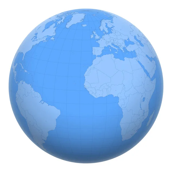全球的冈比亚 地球的中心是冈比亚共和国的所在地 冈比亚地图 包括与首都的层 — 图库矢量图片