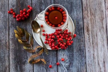 Sıcak şifalı çay, dağ kül çayı. Vitamin eksikliği, anemi, metabolik bozukluk. Kandaki kötü kolesterolü azaltır, bardaktaki içeceği iyileştirir.
