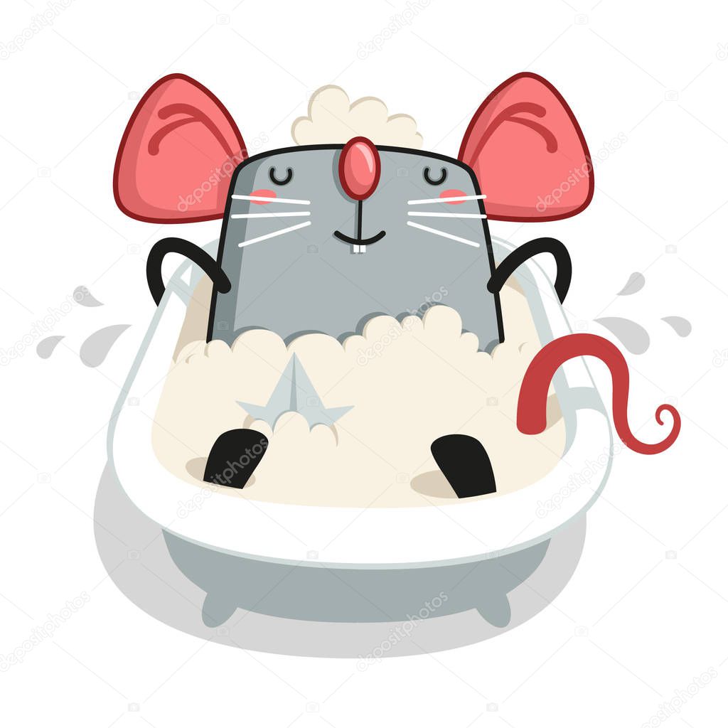 rat leschit in the bathroom