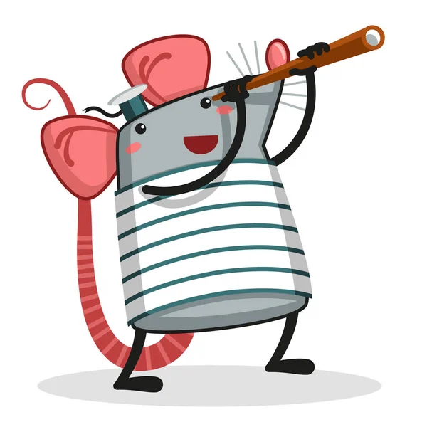 Rat Spyglass Vector — Stock Vector