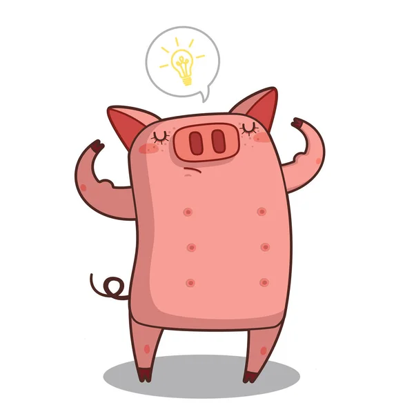 Cerdo Para Guardar Idea Ilustración Vectorial Vector — Archivo Imágenes Vectoriales