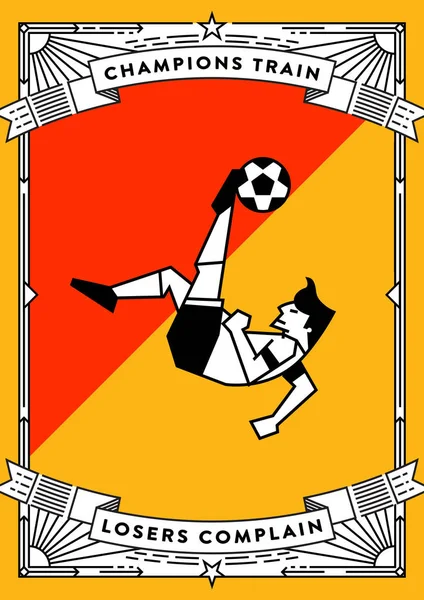 Креативный Плакат Футбольным Чемпионатом Стиле Ретро — стоковый вектор