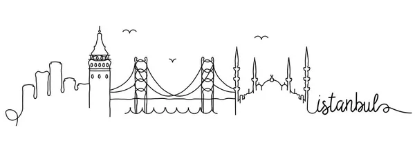 Estambul Ciudad Skyline Diseño Vector Ilustración — Archivo Imágenes Vectoriales