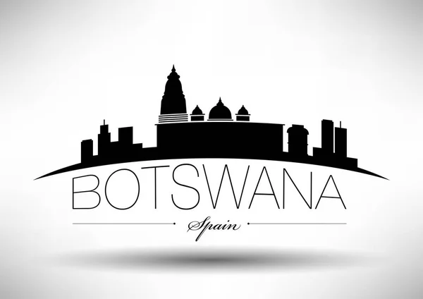 Vector Graphic Design City Skyline Botswana — Stock Vector