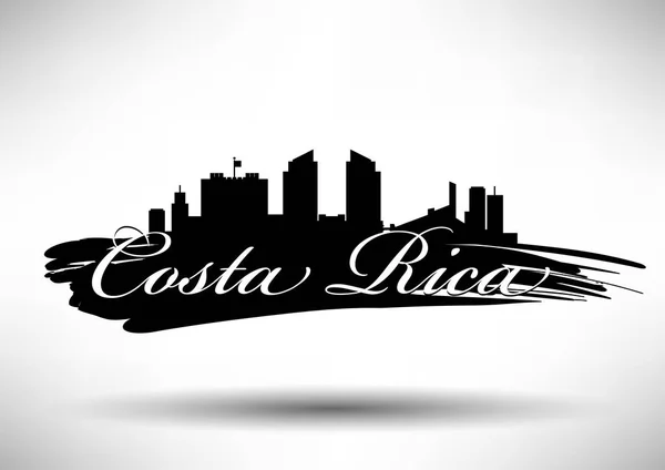 Şehir Manzarası Kosta Rika Vektör Grafik Tasarım — Stok Vektör