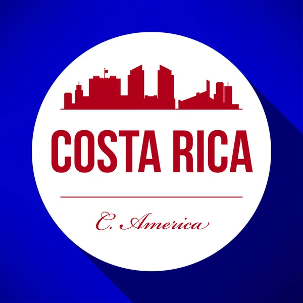 Diseño Gráfico Vectorial Del Horizonte Ciudad Costa Rica — Archivo Imágenes Vectoriales