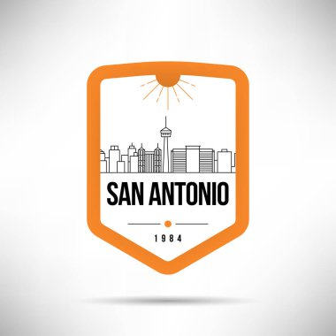 Tipografik Tasarım, San Antonio ile çok az şehir doğrusal manzarası